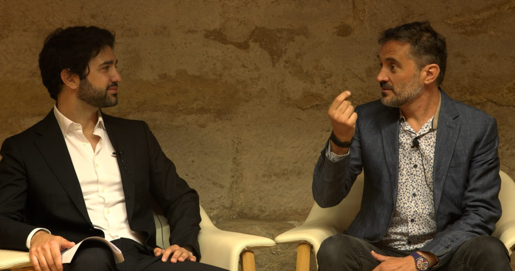 Photographie d'Alkéos Michaïl et Sébastien Henry au Collège des Bernardins
