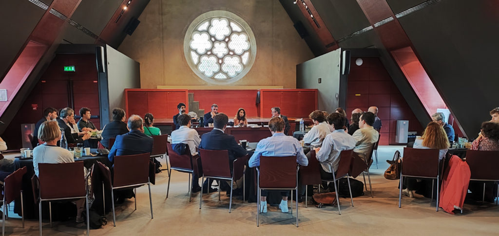 Conférence au Collège des Bernardins organisé par 4ème Révolution, avec Monique Canto-Sperber, Carlo d'Asaro Biondo, Gilles Martin et Alkéos Michaïl.